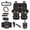 Black - Skull Rose Spider Web, variant on LedBack Car Seat Covers Full Set Bat Spider Web Print Car Front Rear Seat Covers Steering Wheel Cover Center Console Pad Safety Belt Pads Garbage Bag Rear View Mirror Protector Cup Mats