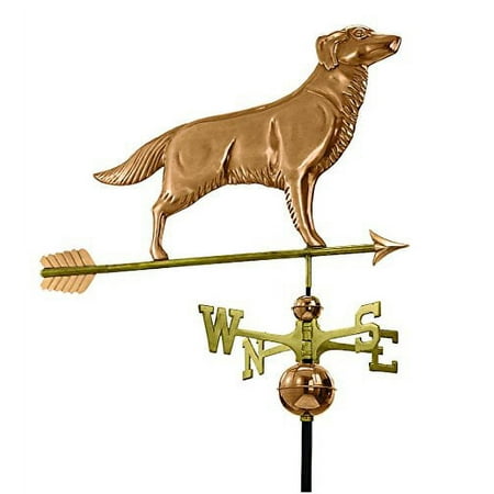 Good Directions Golden Retriever Weathervane with Arrow, Pure Copper - 37"L