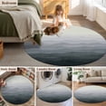 thumbnail image 5 of Round Rug 5Ft Washable Non-Slip, Grey Coastal Wave Circle Area Rugs for Living Room Bedroom, Summer Ocean Nautical Beach Ombre Indoor Floor Mats Carpet Runner for Home Decor Aesthetic, 5 of 8