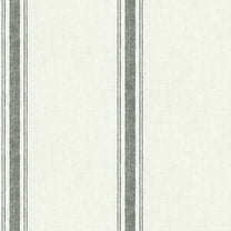 Chesapeake Linette Black Fabric Stripe Prepasted High Performance Wallpaper, 20.5-in by 33-ft, 56.4 sq. ft.