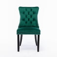 thumbnail image 2 of Modern Dining Chairs,Upholstered Side Chair with with Wood Legs Nailhead Trim 2-Pcs Set, Dining Chairs for Home, Kitchen, Living Room, Bedroom,Green, 2 of 7
