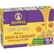Annies Homegrown Vegan Deluxe Macaroni & Cheese - Cheddar, 10.8 Oz (Pack Of 12)