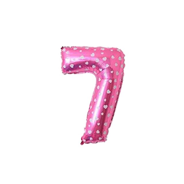 16 pulgadas Tamaño grande Oro Plata Rosa Oro Número Globo Cumpleaños Decoraciones para fiestas de bodas Globos de aluminio Niño Niño Juguete Kits de decoración para fiestas polvo de impresión siete Wosthever HA002665-67