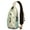 Beige, variant on Deer Print Sling Backpack, Lightweight Crossbody Daypack with Nordic Buck Head Art, Vintage Woodland Hunting Pattern, Anti-theft Travel Bag for Hunter Lover, Gym, Forest Trip, Outdoor Use