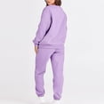 thumbnail image 6 of LYXSSBYX Sweatsuits 2pcs Sets Womens Women's Fashion Casual Color Oversized Sleeve Lounge Sets Casual Tops and Pants 2 Piece Outfits Sweatsuit, 6 of 7