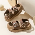 thumbnail image 5 of Toddler Boys Girls Double Buckle Sandals Children's Back Strap Water Shoes Thick Sole Casual Slides Flats, 5 of 5