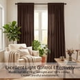 thumbnail image 4 of SNITIE Velvet Curtains 2 Panels, Thermal Insulated Rod Pocket Curtains, Soft Privacy Light-Filtering Velvet Drapes for Bedroom Living Room, 4 of 7