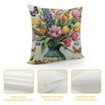 thumbnail image 4 of Nawypu  Spring Summer Pillow Covers Tulip Flowers Butterfly Throw Pillow Cases Colorful Floral Cushion Covers Decor for Party Home Bedroom Living Room Couch Sofa Car,, 4 of 5