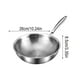 thumbnail image 4 of Sartén CLLC de titanio puro, sartenes 100% de titanio para cocinar antiadherentes, sartén profesional de acero inoxidable martillado con tapa, sartén antiadherente doméstica sin revestimiento (D, 30, 4 of 7