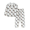 thumbnail image 1 of Fotbe Dachshund Dog Conjunto de Pijama de Manga Larga para Mujer con Estampado, Ropa de Dormir de 2 Piezas, Conjunto de Casa Suave y Cómodo con Bolsillos-Large, 1 of 7