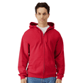 thumbnail image 2 of Gildan Softstyle Full-Zip Hoodie, Ring-Spun Cotton Midweight Fleece Sweatshirt, Red, M, 2 of 5
