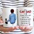 thumbnail image 5 of Personalized Cat Dad Mug Cup 11oz 15oz Custom Name Father's Day Birthday Christmas Gifts For Human Servant Best Cats Dads Fathers Daddy Kitten Lovers Pet Owners Men From Fur Baby (Quote 2), 5 of 7