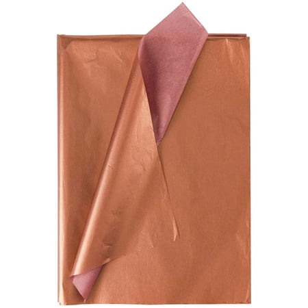RUSPEPA Gift Wrapping Tissue Paper - Rose Gold Tissue Paper for DIY Crafts Pack Bags - 19.5 x 27.5 inches - 25 Sheets