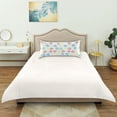 thumbnail image 6 of Haosy Satin Pillowcase for Hair and Skin Standard Cooling Silk Pillow Case with Envelope Closure Checkered Stripes with Hand Drawn Flower 20"x40", 6 of 9