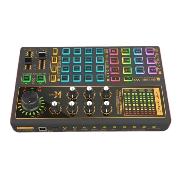 SK300 Mixer Shaking Live Equipment English Version Mobile Phone Computer USB External Multi-function Sound Card Type PK V8 ,Reduced Noise