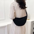 thumbnail image 4 of Bolsos Cruzados Pana para Mujer Bsvklp Bolso Bandolera Color Sólido Negro, 4 of 9