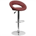thumbnail image 2 of Bowery Hill Adjustable Faux Leather Rounded Back Bar Stool in Burgundy, 2 of 4