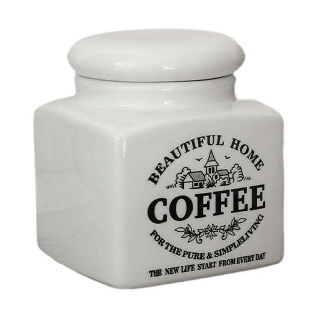 Recipiente de almacenamiento de cerámica con sello hermético, tarro de almacenamiento, dispensador multiusos para Lata de café