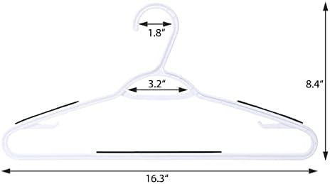 30 Pack Bendable Plastic Hangers Light-Weight Non-Slip Clothes/Suit Hangers(Black)