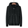 thumbnail image 5 of Ketyyh-chn99 Men's Cardigan Sweater Autumn Long Sleeve Loose Coat Cardigan Coat Black,XL, 5 of 5