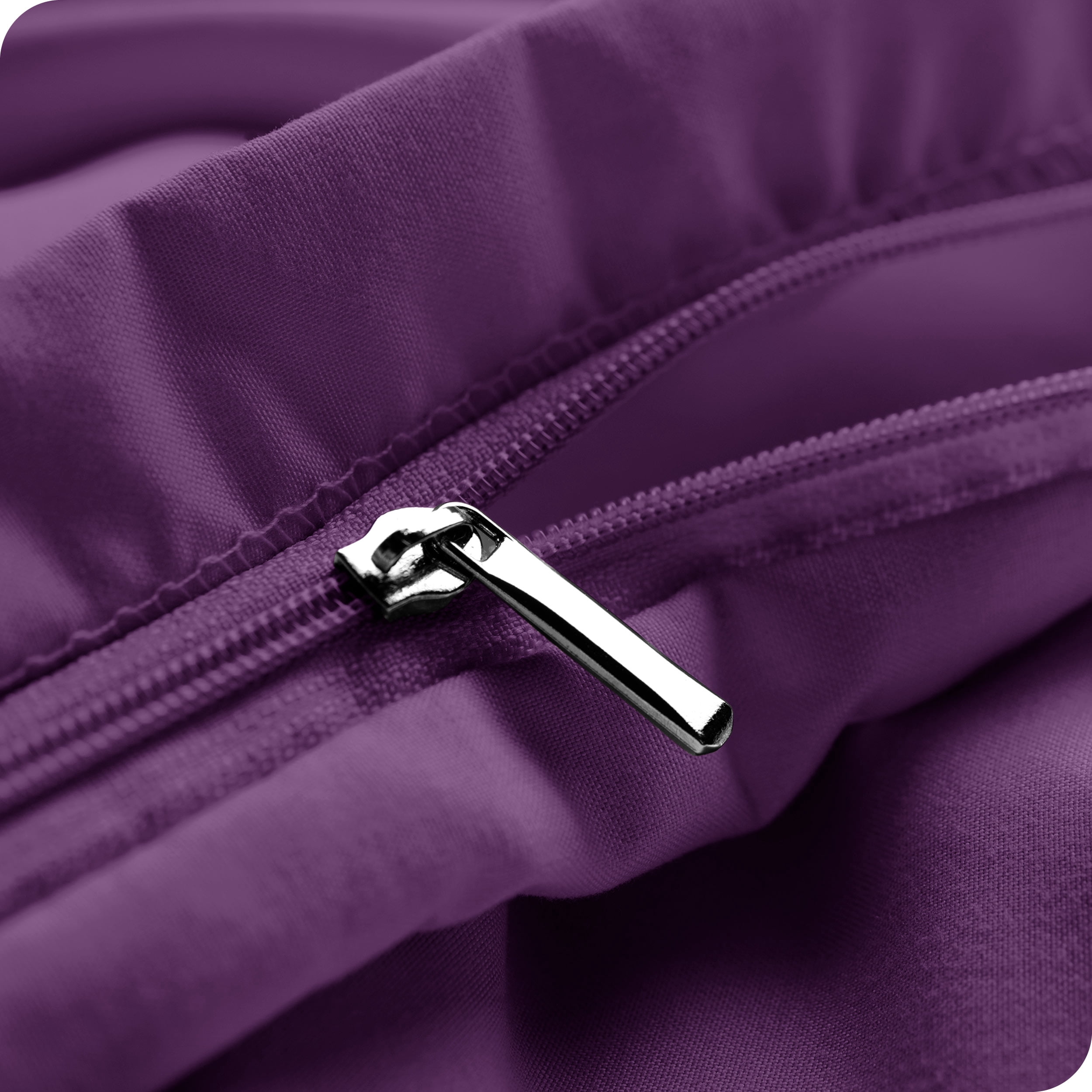 Bare Home Microfiber Duvet Cover & Sham Set, King, Plum, 3-Pieces