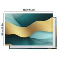 thumbnail image 6 of Teal Gold Marble Pattern Summer Placemats Table Placemats Set Of 4-Linen Kitchen Washable Placemats Table Mats 11.8"x17.7" Non-Slip Heat Resistant, 6 of 6