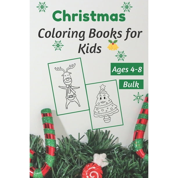 Christmas Coloring Books for Kids Ages 4-8 Bulk : happy new year 2021-2025 / Christmas Coloring Pages with Quotes, Santa, Trees, Reindeer, Bear, Cats ...
