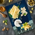 thumbnail image 5 of Jazz Music Cutting Board, Abstract Cracked Background Piano Keys Themed Print Rhytym Image, Decorative Tempered Glass Cutting and Serving Board, Large Size, Navy Green White, by Ambesonne, 5 of 5