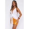 thumbnail image 5 of Women Sheer Mesh Halter Top Deep V Neck Split Hem Y2k Tank Tops Tie Back Sleeveless Flowy Camis Shirt White S, 5 of 8