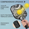 thumbnail image 4 of Pickleball Paddles Set Of 1, Fiberglass Surface, Liquid & Marble Print, 1 Paddles, 2 Balls & Bag, 4 of 5