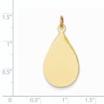 thumbnail image 2 of Beautiful 14k Plain .018 Gauge Engravable Raindrop Disc Charm, 2 of 2