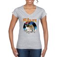 thumbnail image 2 of Wild Bobby, Cute Pug Life Living, Animal Lover, Women Standard V-Neck Tee, Heather Grey, Small, 2 of 4