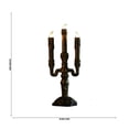 thumbnail image 3 of Halloween Skeleton Flameless Taper Candles, Battery Operated, Antique Gold Finish Candelabra with LED Candles, Spooky Halloween Mantel and Table Decoration, 3 of 7
