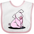 thumbnail image 3 of Inktastic Sitting Pig Boys or Girls Baby Bib, 3 of 4