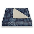 thumbnail image 3 of Creative Products Thankful Blue Floral 50 x 60 Coral Fleece Blanket, 3 of 3
