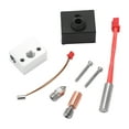 thumbnail image 3 of Kit De Bloque Calefactor, Kit De Bloque Calefactor De Aluminio Impresora 3D Garganta Bimetálica De Alta Temperatura 24V 40W Para 3 S1, Baja Conducción De Calor, Boquilla De Cobre Niquelada De 0,4 Mm, 3 of 8