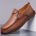 thumbnail image 2 of Mens Handmade Leather Slip On Loafers Casual Lightweight Soft Non Slip Walking Shoes for Driving Daily Work Office, 2 of 7