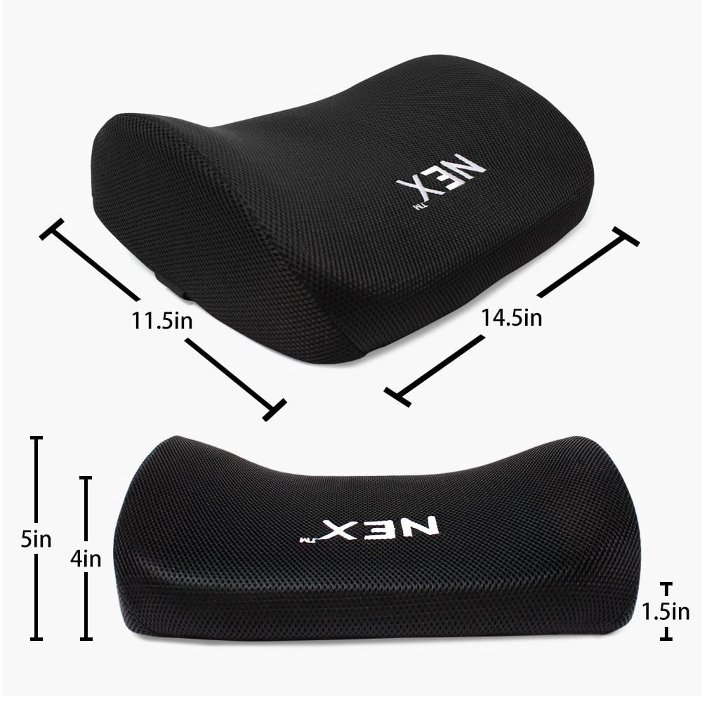 NEX Back Support for Chair Cushion, Memory Foam Back Pillow, Lumbar Support