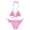 Pink, variant on Girls 2 Piece Neon Green Triangle Bikini Set with Ruffle Trim & Side Tie Color:Green,Size:13-14 Years