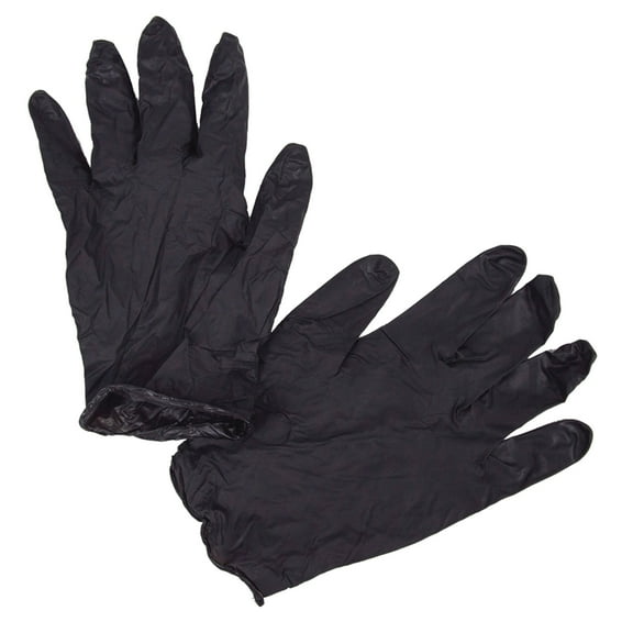 Grafix Edge Vinyl Gloves, 10/Pkg., Black
