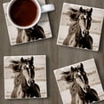 thumbnail image 5 of Thirstystone "Black Beauty Horse" 4-Pack Tumbled Tile Coasters, 5 of 7