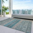 thumbnail image 6 of Addison Rugs Chantille Indoor/Outdoor Transitional Stripes Teal Washable Rectangle Rug, 2'6" x 3'10", 6 of 6