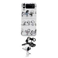 thumbnail image 3 of Funda de teléfono con llavero con colgante de anime de Peanuts, Snoopy y Charlie Brown para Samsung Galaxy Z Flip 3 4 5 5G, funda rígida, 3 of 5