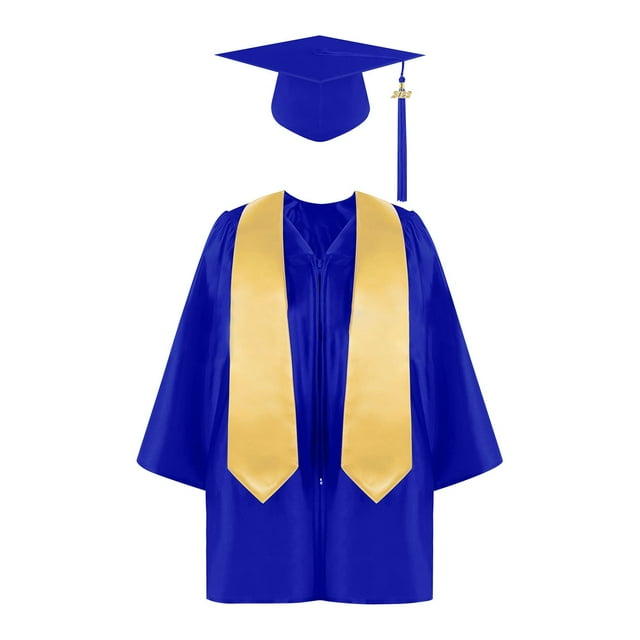 Yuyuzo Kindergarten Graduation Gown Cap Set 2024 Tassel Set Baby Graduation Outfits 2 Piece Set