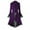 Purple, variant on Women Vintage Long-sleeved waist Back Bandage Lace Stitching Jacket OverCoat