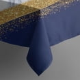 thumbnail image 5 of Blue Gold Wave Marble Pattern Square Tablecloth,Waterproof Square Table Cover,Wipeable Spillproof Washable Table Cover for Home Kitchen Party Decor 42"X42"(107x107cm), 5 of 6