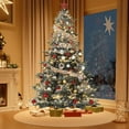 thumbnail image 5 of IDEALHOUSE Prelit Rose Gold Tinsel Christmas Tree with Warm White Lights, Snowy Branches & Metal Stand, 9ft, 5 of 8