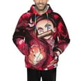 thumbnail image 5 of Demon Slayer Mens Active Sweatshirts Cozy Hoodie 3d Graphic Sweater Casual Winter Clothes Tops Coat Medium, 5 of 7