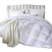 Luxurious King/California King Size Siberian Goose Down Comforter, Duvet Insert, 1200 Thread Count 100% Egyptian Cotton, 750+