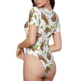 thumbnail image 3 of Naloa Cute Sloth Women's Short-Sleeved Onesie, One-Piece Swimsuit for Parties, dates, clubs - Medium, 3 of 9